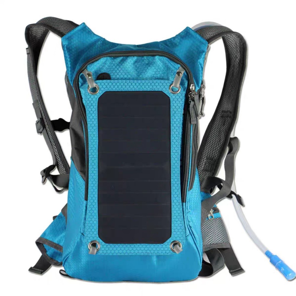 Cycling solar charging backpack