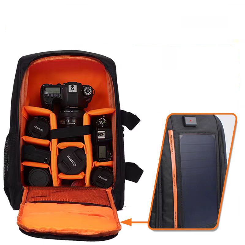 solar camera backpack